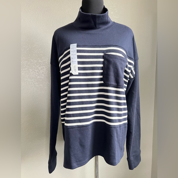 croft & barrow Tops - Stripe Mock Turtleneck NWT